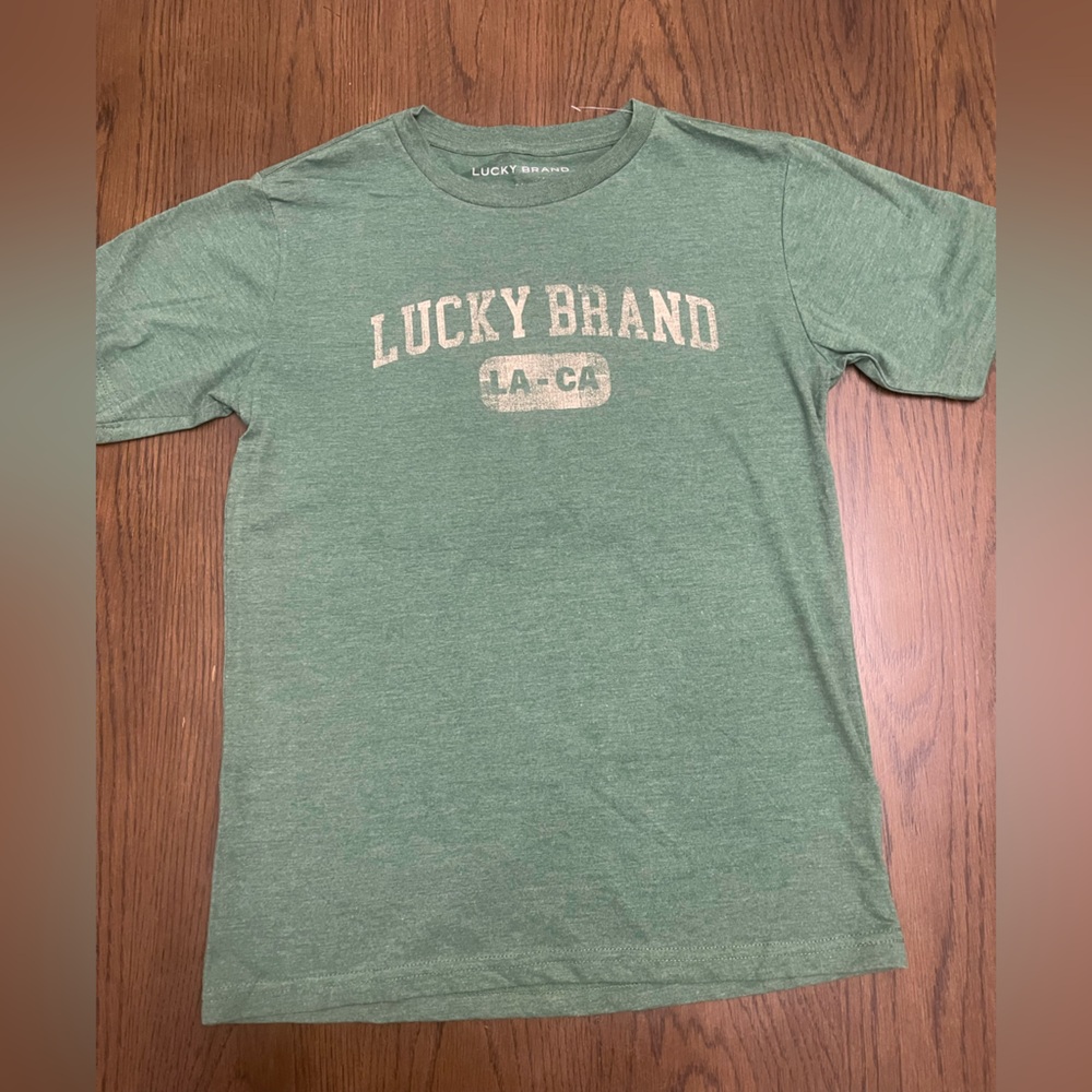 Lucky Brand Kids Heather Green Tee